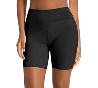 AugYew Radlerhose Dament, High Waist Nahtlose Unterhosen Kurz für Kleider & Yoga, Boyshorts Mit Oberschenkel, Sommer Yoga Soport Hotpants Boyshorts, Schwarz,XL