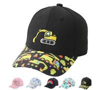 AUNGCSHE Baseballkappe Cartoon Design Cap, Verstellbare Snapback Kinder, Sommerhut Kinder Cap, Geeignet für Schule, Reisen, Camping, Strand (Schwarzer Bagger)