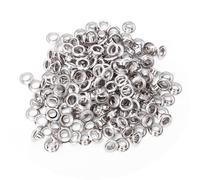 AUNMAS Messing-Ösen-Ösen-Set, 100 Set 4 Mm Metallösen mit Unterlegscheiben, Doppelseitiges Rundes Loch für Kleidung, Taschen, Gürtel, Lederhandwerk, Scrapbook in Gold, Silber, Bronze, Schwarz