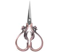 AUNMAS Retro-Schere, Edelstahl-Handarbeitsschere 10,5 Cm, Ergonomische Stickschere mit Glattem Schnitt, Einfache Aufbewahrung Zum Nähen, Sticken, Sailor Beauty Trimmen (Roségold)