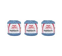 Aunt Lydia Fashion Warm Blue Crochet - 3er-Pack mit 150 Jahren/137 m - Baumwolle - Gauge 3 - gehäkelt