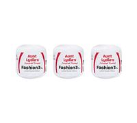 Aunt Lydia Fashion White Crochet - 3er-Pack mit 150 m / 137 m - Baumwolle - Gauge 3 - gehäkelt
