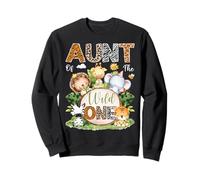Aunt of The Wild One 1. Geburtstag Kinder Safari Dschungel Sweatshirt