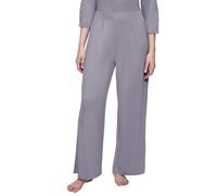 Pyjamahose TRIUMPH "Aura Spotlight Trousers", Damen, Gr. 42, N-Gr, grau (grau shadow), Single Jersey, Obermaterial: 94% Modal, 6% Elasthan, bequem lang, Hosen Pyjamahose, weiches Stretchmaterial, atmu