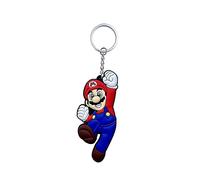 Aurabeam Super Marios Schlüsselanhänger zweiseitig, Gaming Geschenk Anhänger Schlüsselring Anime