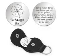 Aurasky Du Schaffst Das Glücksbringer, Kleeblatt Glücksbringer, Pocket Hug, Aufmunterung Geschenke, Kleine Geschenke für Schulanfang Prüfung Abitur Genesung Festivaldekoration