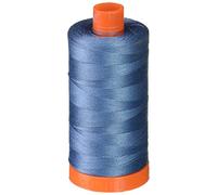 Aurifil, - 1126 massiv 50 WT 1422yds blau grau Mako-Baumwolle Gewinde