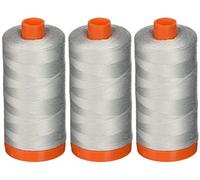 Aurifil Mako-Baumwollfaden A1050-2600 - massiv 50 WT 1422 Yds Taube 3er-Pack
