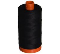 Aurifil A1050-2692 Mako-Baumwollgarn, solide, 50 WT, 1422 Yds, schwarz