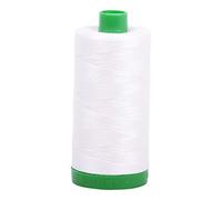 Aurifil Mako-Baumwoll-Stickgarn, 40 W, 900 m Spulen, MK40SP-2021, Naturweiß, ideal zum Nähen, Quilten, Sticken