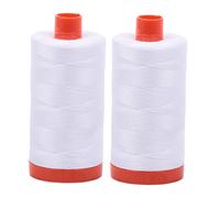 Aurifil Mako-Baumwollgarn, Fadenstärke 50, 1300 m, 2er-Pack: Weiß (2 x 2024)