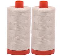 Aurifil Mako-Garn Fadenstärke 50, 2 große Spulen: Hellbeige (2310 x 2)