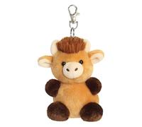 AURORA, 34185 Palm Pals Hubert Highland Cow Clip-On,10cm, Plüschtier, braun