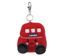 AURORA, 61657 Palm Pals Bertie Red Bus Clip-On, 10 cm, Plüschtier, rot