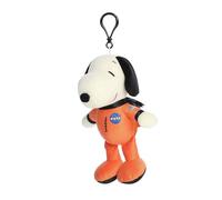 Aurora® Adorable Peanuts® Spacesuit Snoopy Clip-On - Offiziell lizenziertes Spielzeug für alle Snoopy-Fans - Nostalgisches Geschenk für Erwachsene und Geburtstagsfeiern - Orange 7 Zoll