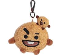Aurora Lovable BT21 SHOOKY Keychain Stuffed Animal - Collectible Fun - Delightful Cuteness - Brown 4 Inches