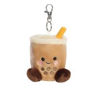 AURORA Palm Pals Milky Tea Boba Clip-On, 10 cm, Plüschtier, braun, 34123