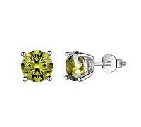 Aurora Tears August Birthstone Ohrstecker 925 Sterling Silber Grün Peridot Birthstone Ohrring Birth Stone Schmuck Geschenke für Frauen und Männer DE0214A