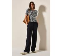 Cecil Damen Ausbrenner T-Shirt mit Print in Weiß, Gr: XS