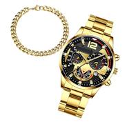 Ausgefallene Uhren für Herren | Klassische Uhr - Modische Kalender-Armbanduhr mit Armband für Vater, Ehemann, Freund, Sohn, Freunde