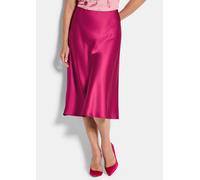 Ausgestellter Satinrock mit Schlupfbund rot 22