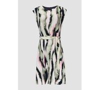 Ausgestelltes Jersey-Kleid mit Falte und Bindegürtel 44 blau 2150299.59A0.44