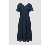 Ausgestelltes Kleid mit floraler Spitze und Futter 38 blau 2163524.5959.38