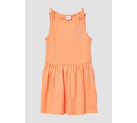 s.Oliver Ausgestelltes Kleid mit Knotendetail und Stickerei orange 140