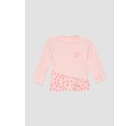 Ausgestelltes Langarmshirt mit gemusterter Blende 68 Rosa 2161435.4101.68