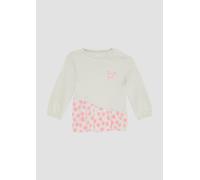 Ausgestelltes Langarmshirt mit gemusterter Blende 74 grau 2161435.9008.74