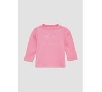 Ausgestelltes Langarmshirt mit Glitzerprint und Puffärmeln 80 Rosa 2161439.4417.80
