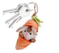 Ausgestopfter -Schlüsselanhänger - 15 Cm Große Plüsch-Hasenpuppe, Weicher Karotten-Charm-Anhänger, Kuscheltier | Entzückendes Geschenkzubehör Für Kleinkinder, Kinder, Mädchen, Familie, Freunde, O