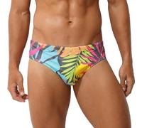Ausing Herren Badeshorts Bikini Bathing Schwimmhose Sport Bikinihose Männer Slip Kurz Blume Shorts Eng Board Bademode Schwimmen Quick Dry Badeanzüge Sexy Enge Badehose Low Rise Freizeit Mehrfarbig L