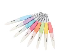 Ausla Ergonomic Crochet Hook Häkelnadeln, 8-teiliges Häkelnadel-Set für Arthritis, ABS-Griff mit Glattem Haken für Einfaches Stricken