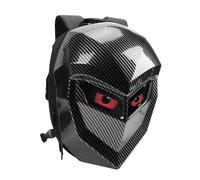 Ausla LED Knight Rucksack, 17-Zoll-Bildschirm DIY Programmierbare Farbe 20L Hartschalen-Laptop-Rucksack Motorrad Reisetasche, 36x18x46cm (Kohlefasermuster)