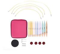 Ausla Rundstricknadel, Austauschbares Garn-Stricknadel-Set mit 13 Größen, Tragbarer Aufbewahrungskoffer für Anfänger und Erfahrene Bastler