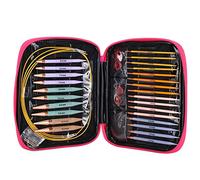 Ausla Rundstricknadel-Set, 13 Paar 2,75 Mm-10 Mm Rundstricknadel-Ring-Set Tragbares Handgefertigtes Webwerkzeug mit Aufbewahrungskoffer