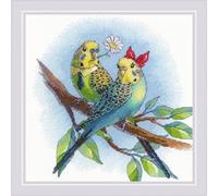 Auslaufmodell Riolis Kreuzstich Set "Liebe ist in der Luft", Zählmuster, 23x23cm