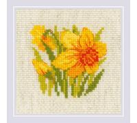 Auslaufmodell Riolis Kreuzstichset "Gelbe Narzisse", Zählmuster