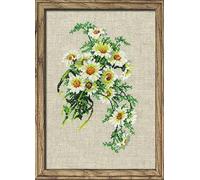 Auslaufmodell Riolis Stickbildset Kreuzstich "Blumenstrauß Kamillen", Zählmuster
