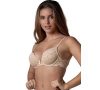 Außenträger-BH AFTER EDEN "MOLLY", Damen, Gr. 70, Cup B, rosa (powder), Spitze, 52% Nylon, 36% Polyamid, 12% Elasthan, gemustert, unifarben, comfort fit, BHs, halbe Schale, mit Bügel, verstellbare Trä