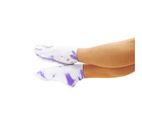 Außergewöhnliche Damensocken / Söckchen - Typ Eiscreme: Blaubeer-Wellen - lustige Socken für Damen - weiche Baumwolle - mit Schnürbatik gefärbt