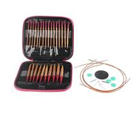 Austauschbares karbonisiertes Bambusnadel-Set, Rundstricknadel-Set aus Aluminium