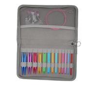 Austauschbares Rundstricknadel Set aus Aluminium, Professionelle Strickzubehör für Anfänger und Fortgeschrittene