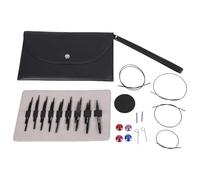 Austauschbares Rundstricknadel-Set mit Etui und Zubehör, Aluminium, kurz, Rundstricknadel, 3,0 mm - 6,0 mm