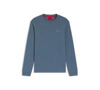 HUGO Pyjama-Shirt Austin LS Shirt Baumwoll-Mix, Waffelstruktur Hellblau XXL