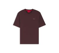 HUGO Pyjama-Shirt mit Waffelstruktur und Logo-Stickerei - Style Austin T-Shirt, 50532011 Braun XL