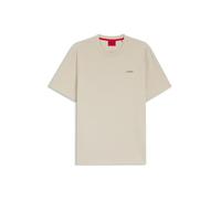 HUGO Pyjama-Shirt mit Waffelstruktur und Logo-Stickerei - Style Austin T-Shirt, 50532011 Hellbeige M
