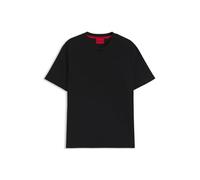 HUGO T-Shirt Austin – kurzarm, Waffelstruktur, Logo-Stickerei, schwarz L