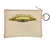 Australia The Land Down Under Schlüsselanhänger Münzbörse Beige